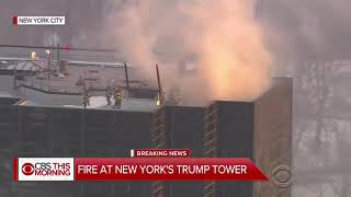 #PressPlay: A fire on the #TrumpTower roof was reported around 7am EST. According to reports, the fi