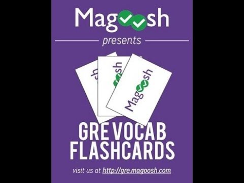 Magoosh english vocabulary flashcards for GRE examination - YouTube