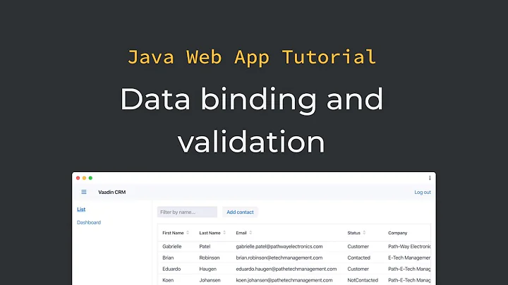 Java tutorial: Data binding and validation in Vaadin forms  (part 9)