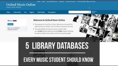5 Library Databases Every Music Student Should Know