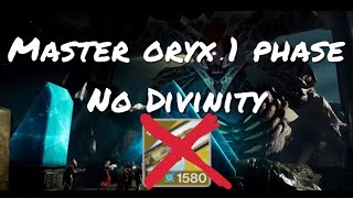 Destiny 2 - One Phase Master Oryx With No Divinity