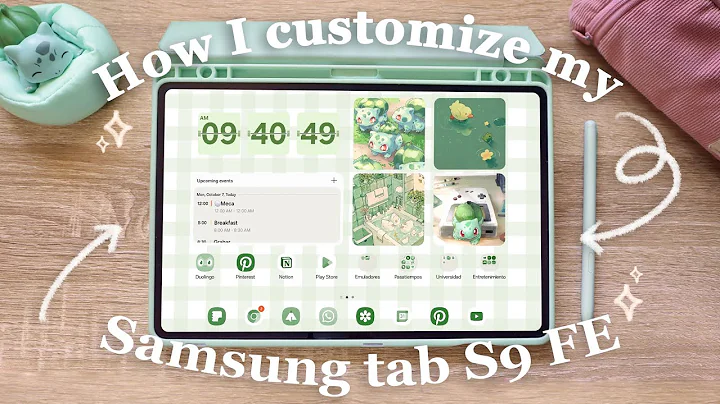 How I customize my Samsung tablet S9 FE 🎀 aesthetic perfect for students ✨