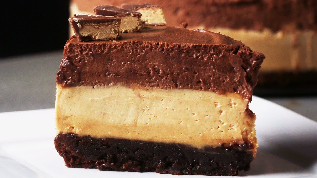 Chocolate Peanut Butter Mousse Cake | Tasty