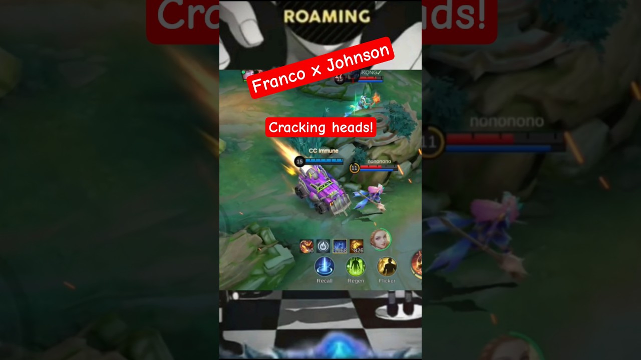 Franco x Johnson ! Cracking heads!🧑&zwj;🔧 #mobilelegends #francoteam #mlbb #mlbbesports