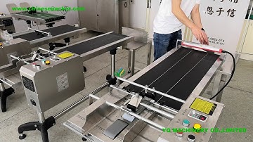 Plastic pouch paper box counting paging machine with belt conveyor Paging-Maschine
