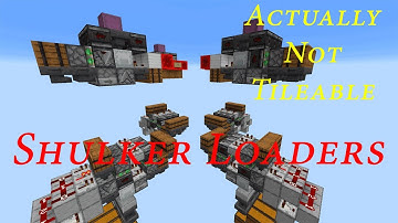 1 Block wide Minecraft Shulker Loaders are NOT tileable