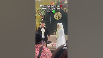 Viral.. Pengantin Pria Lempar Uang Mahar 100 Juta dengan Gestur Sombong Sambil Merokok