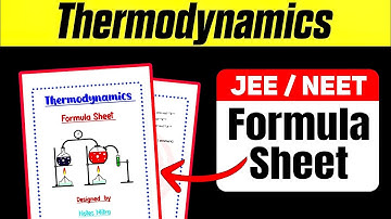 Class 11 Chemistry Formula Sheet of Thermodynamics | Class 11th Chemistry chapter 6| @Notes _Mitra