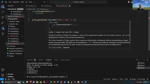 Python Programming - Module 2 Labs 3 & 4 - functions, if elif else, logical operators - Spring 24 t2