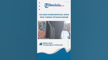 TAK MAU DI BERHENTIKAN, SOPIR TRUK TABRAK PETUGAS DISHUB
