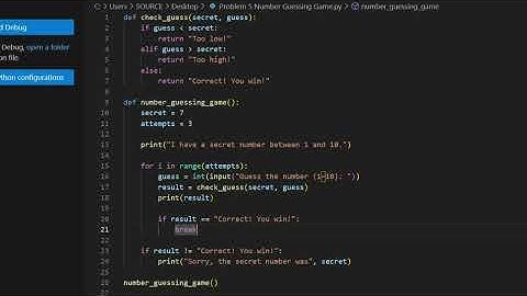 Problem 5: Number Guessing Game in Python