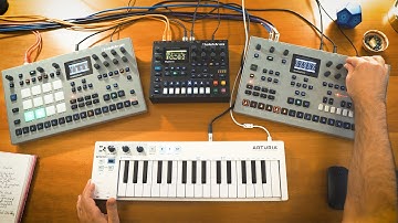 Elektron Digitone, Analog Four Mk2, Analog Rytm Mk2 Jam with Vocals - Tefty & Meems