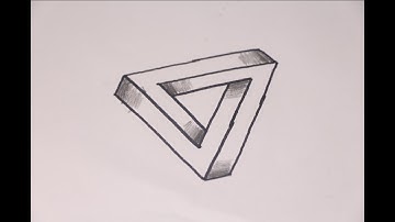 How to draw optical illusion triangle - 3D Trick Art