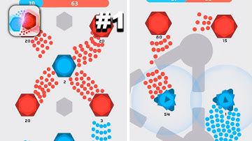 Clash of Dots — 1v1 RTS Games - Hyper Hybrid Casual - Gameplay Walkthrough (iOS & Android)