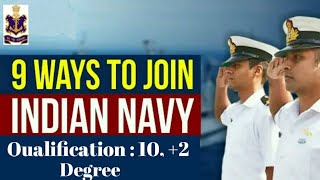 How many ways to Join | Indian Navy| 9 Ways to Join Navy | Navy Malayalam | Defence jobs malayalam |