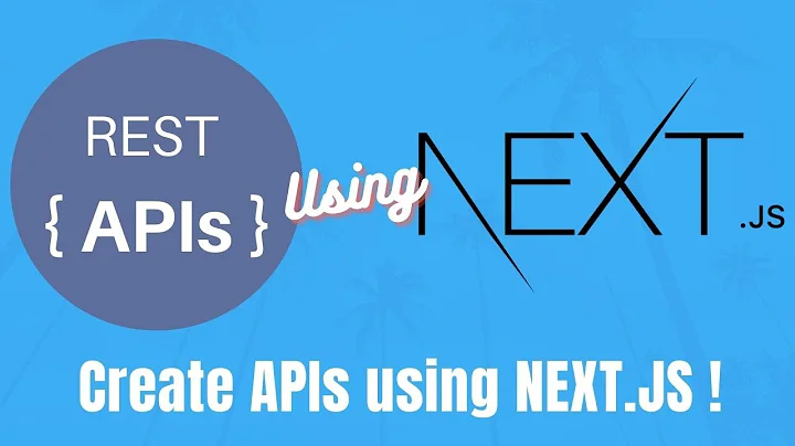Create REST APIs using Next.JS | Dynamic API Routes and CRUD operations