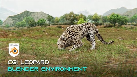 CGI 3D Animated Leopard in Blender | Blender Creating Enviroment