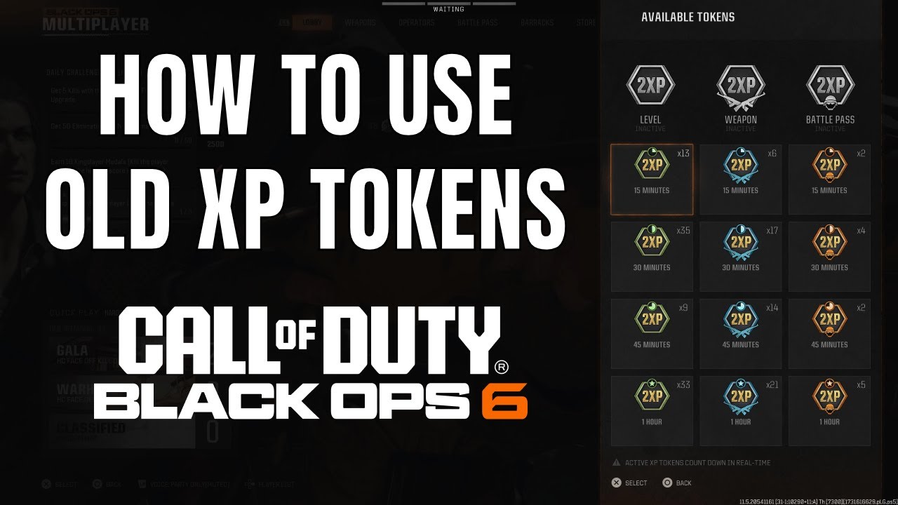Xp Token Bo6 How to use your Old XP Tokens in Black Ops 6 - YouTube