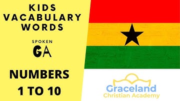 Kids (spoken) GA Vocabulary Words - NUMBERS 1 to 10