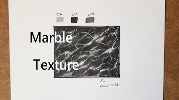 HOW TO DRAW BLACK MARBLE TEXTURE USING MARKERS  // PART 3