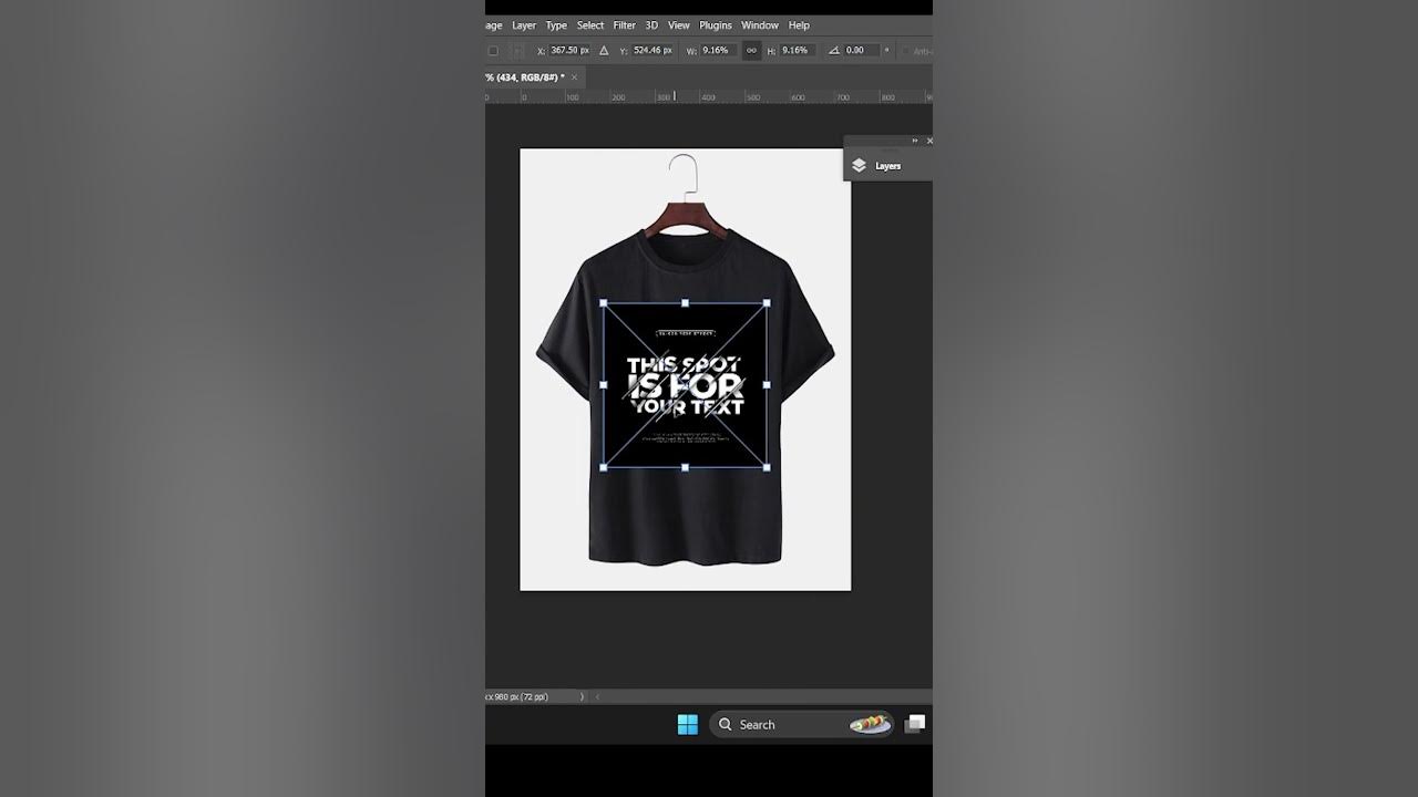 "T-Shirt Mockup in SECONDS! Photoshop Quick & Easy Tutorial😱 "#shorts #adobephotoshop #tips