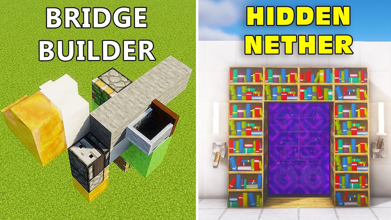 3+ Simple Redstone Build (Bridge Builder) in Minecraft - YouTube