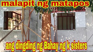 malapit ng matapos ang dingding sa Bahay ng magkakapatid