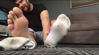 Dirty White Socks & Male Foot Soles