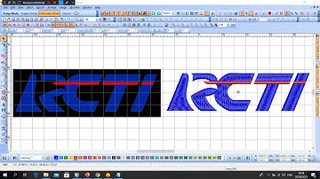 Tutorial wilcom, Cara Desain Bordir Tulisan RCTI #wilcom_e2 #Tutorialwilcom #wilcome2