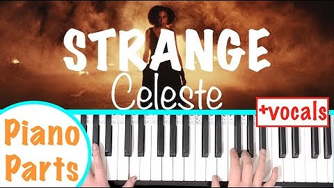 How to play STRANGE - Celeste Piano Tutorial (Chords Accompaniment)