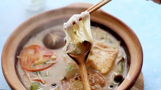 Creamy Fish Stock with rice noodles