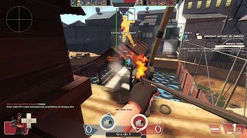 TF2 Rijin pwning n00bs with huntsman projectile aimbot