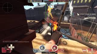 TF2 Rijin pwning n00bs with huntsman projectile aimbot