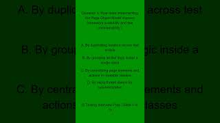 Selenium + Java Advanced Interview Questions – Part 1 (Experienced QA Automation Engineers) | Q -  3