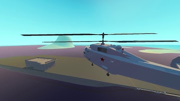 Scrap Mechanic Helicopter landing on aircraft carrier