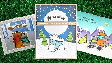 Intro to Winter Skies + 3 cards from start to finish