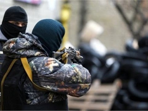 Славянск  Донецкая область  Украина  Нападение на блокпост   20 апреля 2014 г