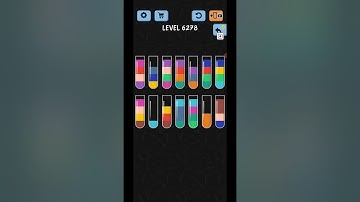 Water Color Sort Level 6278 Gameplay Solution