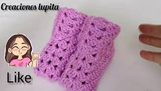 Como tejer botitas o zapatitos a crochet para bebé de 0 a 3 meses (ajuar lila)
