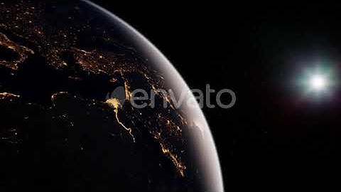 Earth Globe Planet From Space Orbit | Motion Graphics - Envato elements