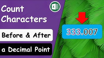 Count Characters After and Before a Decimal Point in Excel