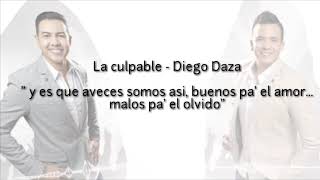 La Culpable (LETRA) - Diego Daza