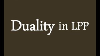 #operationsresearch DUALITY in LPP