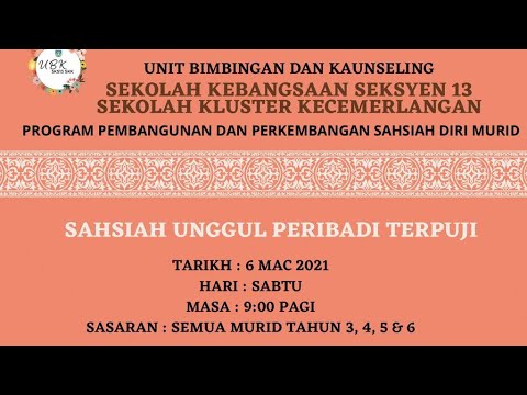 PROGRAM PEMBANGUNAN DAN PERKEMBANGAN SAHSIAH DIRI MURID