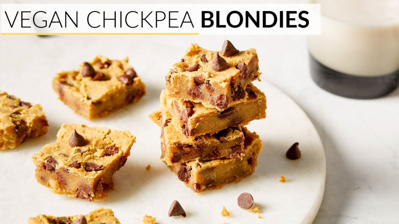 BLONDIE RECIPE | healthy, vegan chickpea blondies | Clean & Delicious