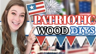 MUST SEE Patriotic WOOD DIYS 2022 | 4th Of July AFFORDABLE Summer Decor | With & Without Power tools screenshot 4