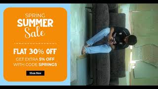 Squabble Fur Fabric Sofa | Luxury Dark Grey Designer Sofa | Living Shapes | Sprint Summer Sale screenshot 2