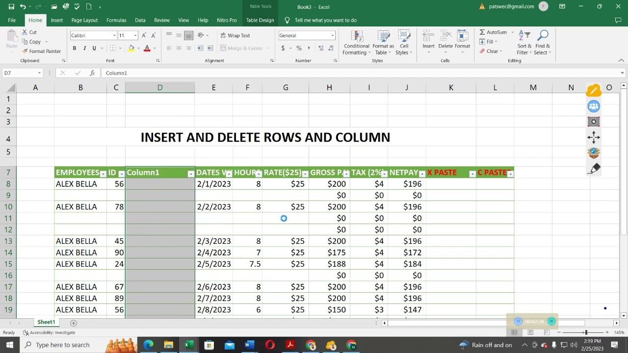 ⁣Easily Insert and Delete Rows and Columns in Excel – Step by Step Tutorial