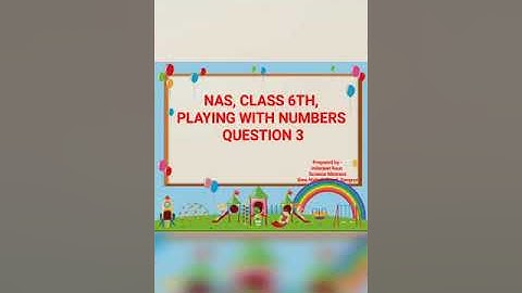 NAS/PAS video for class 6th maths