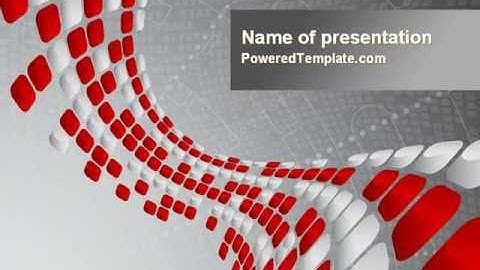 Red Dotted Wave PowerPoint Template by PoweredTemplate.com